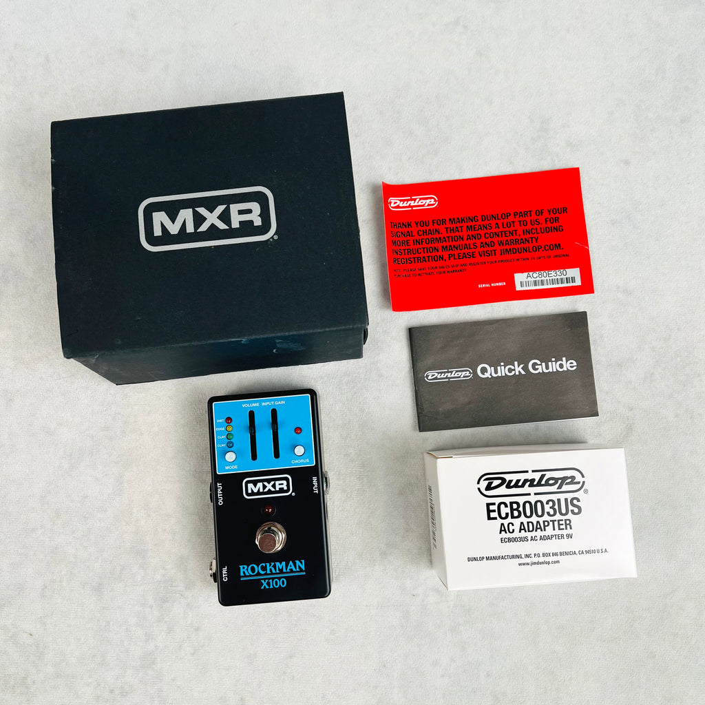 MXR MX100 Rockman X100 Analog Tone Processor Pedal - Black / Blue - 8