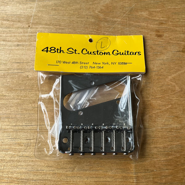48th St Custom Guitars Left Handed Tele Bridge - Nickel