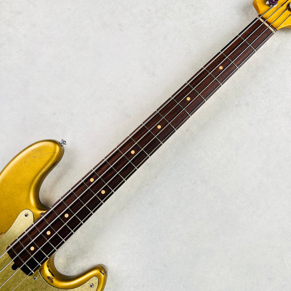 Olinto by La Bella 4-String P Bass 2024 - Carbo Gold Relic - 11