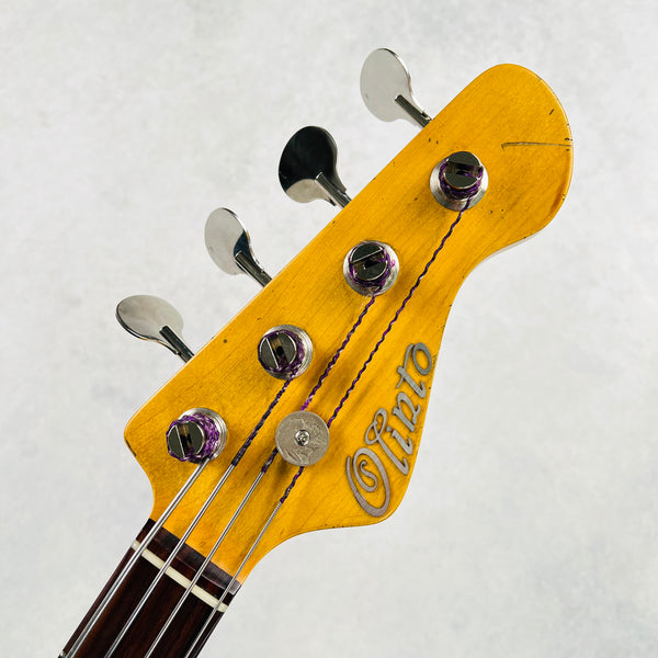 Olinto by La Bella 4-String P Bass 2024 - Carbo Gold Relic - 12