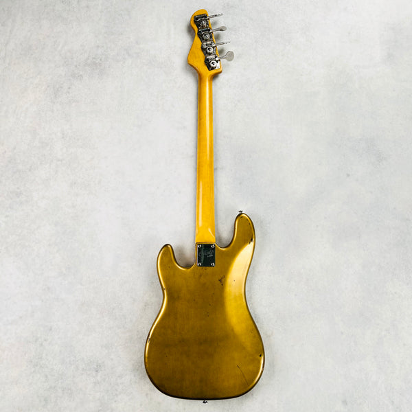 Olinto by La Bella 4-String P Bass 2024 - Carbo Gold Relic - 14