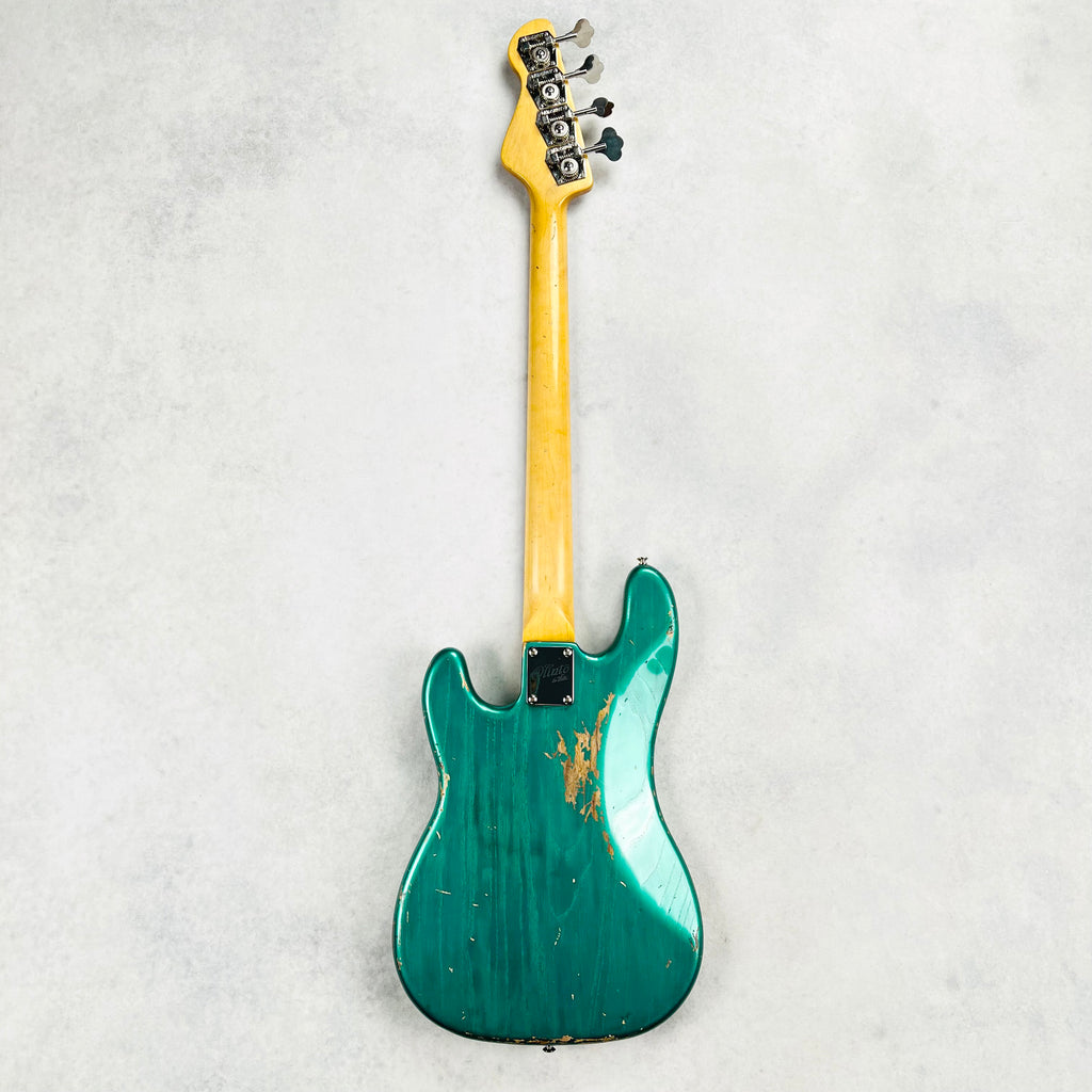 Olinto by La Bella P4 Anodized Guard Relic 4-String Bass 2025 - Arlington Green Metallic - 11