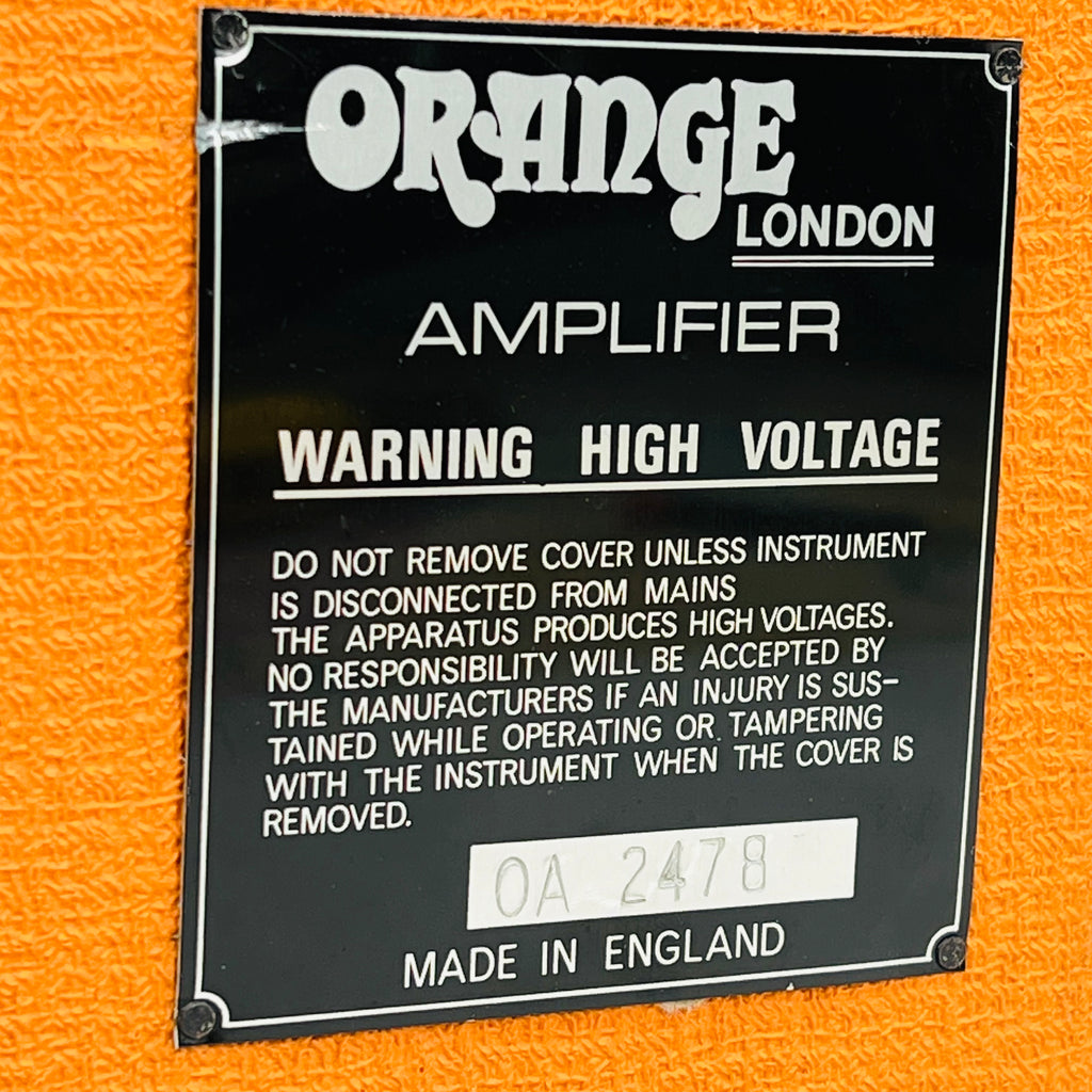 1970s Orange OR80 2x12" 80 Watt Vintage Guitar Combo Amplifier - 19