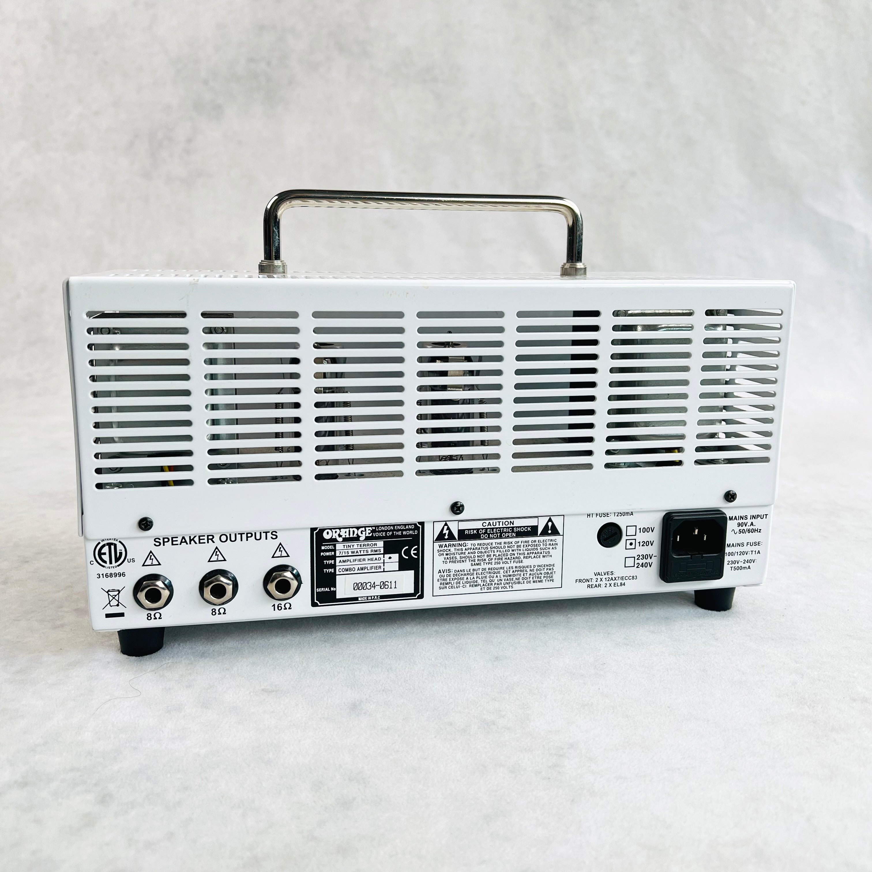 Orange Tiny Terror TT15 Guitar Head Amplifier - White | Tone Wolf