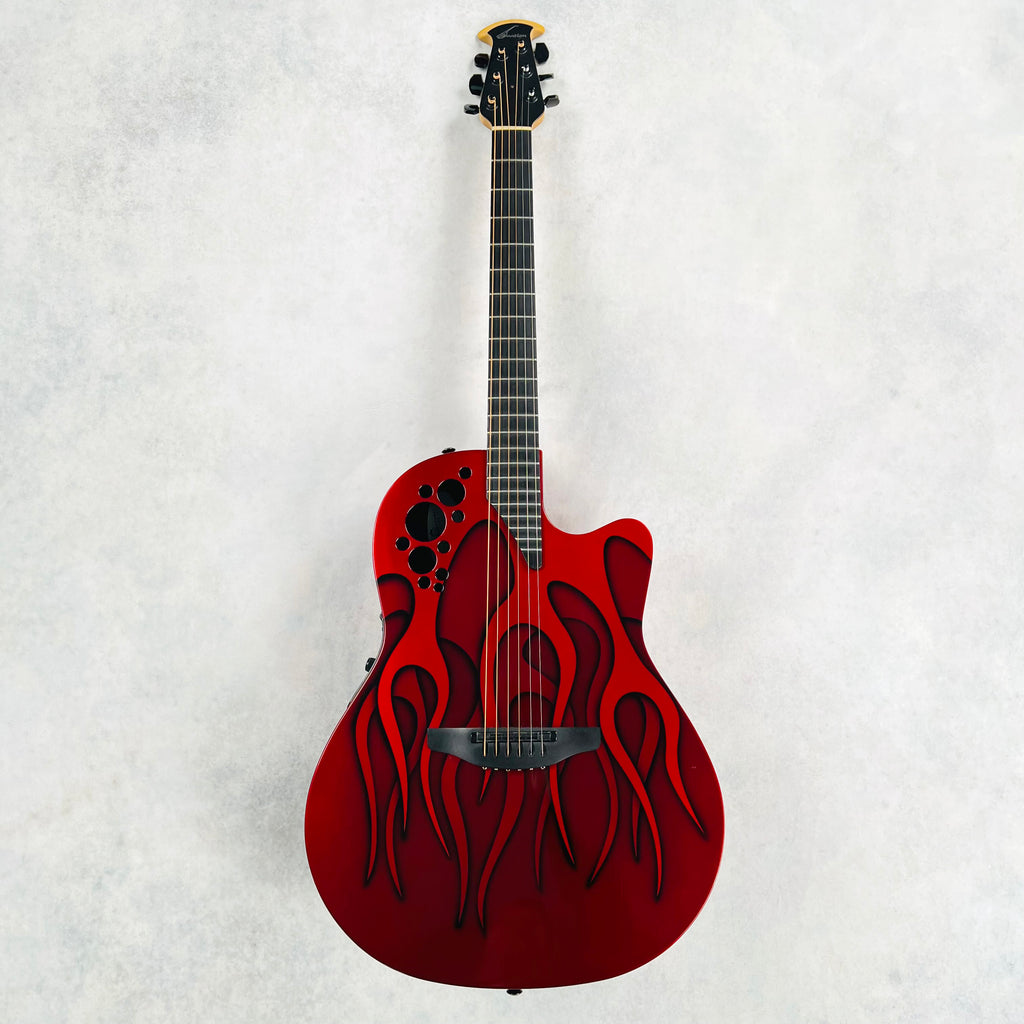 Ovation 1778T Elite - Candy Apple Red Hot Rod Flames - 2