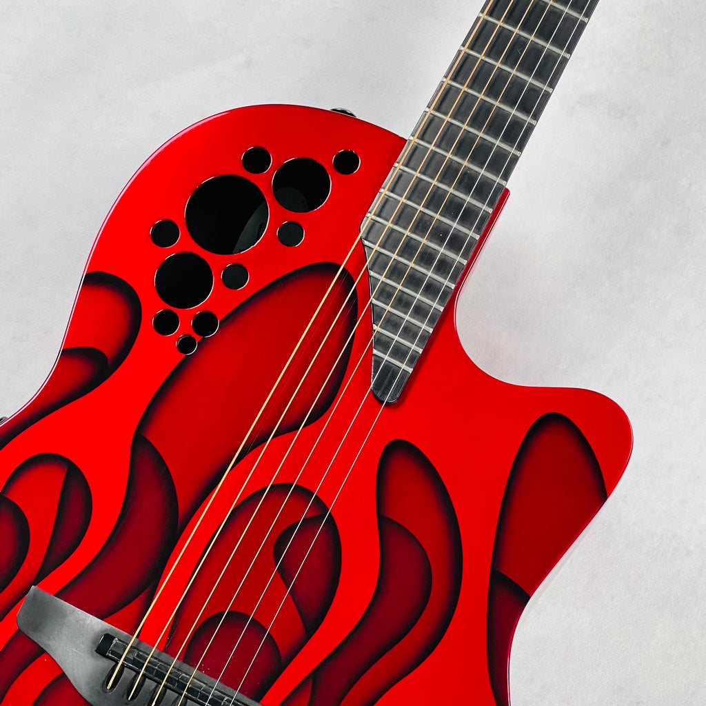Ovation 1778T Elite - Candy Apple Red Hot Rod Flames - 3