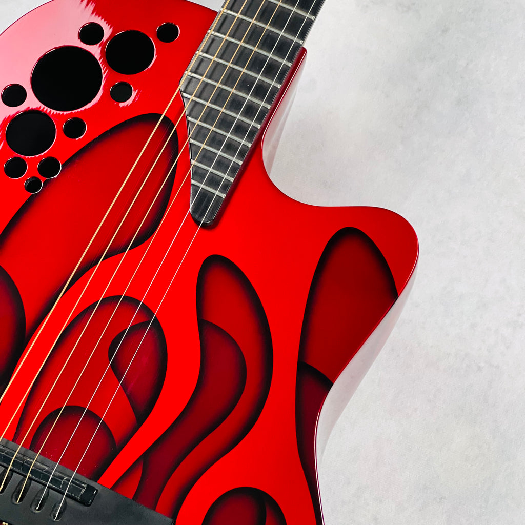 Ovation 1778T Elite - Candy Apple Red Hot Rod Flames - 6