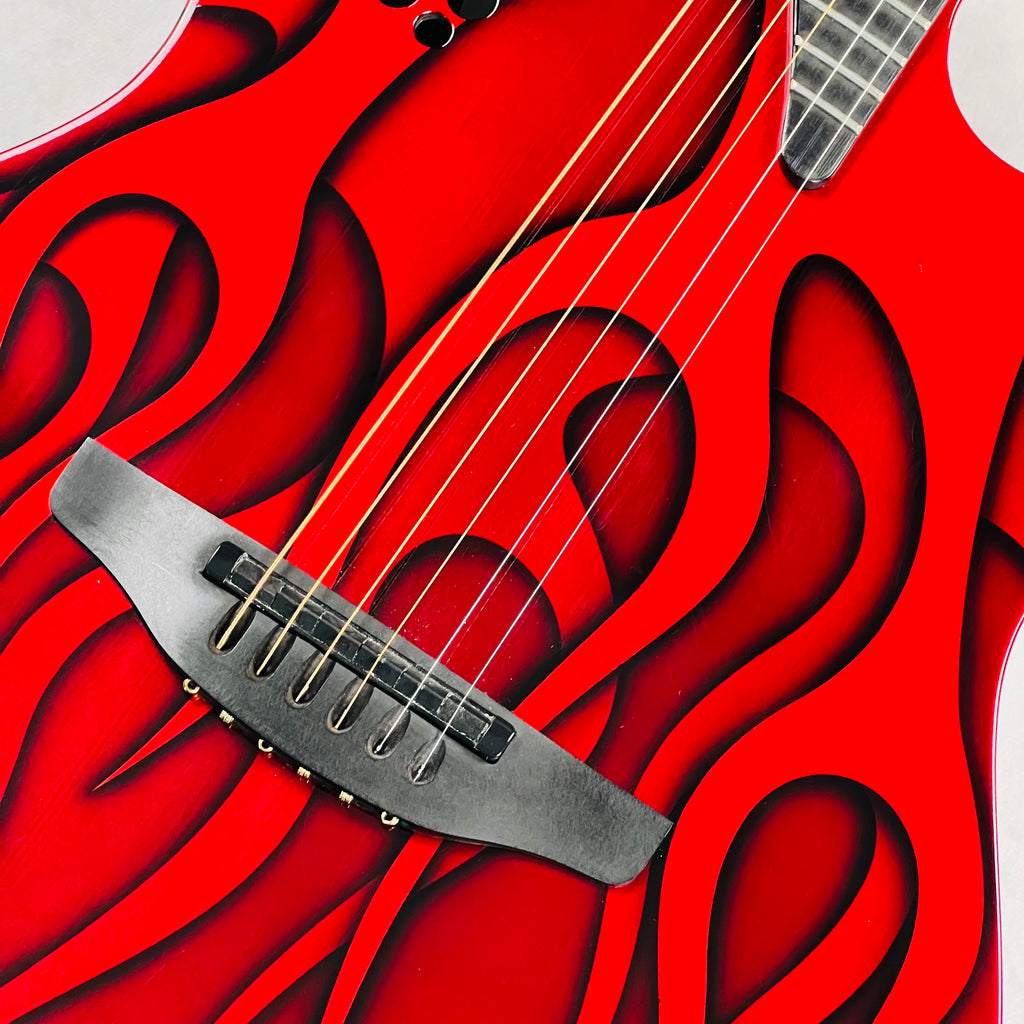 Ovation 1778T Elite - Candy Apple Red Hot Rod Flames - 7