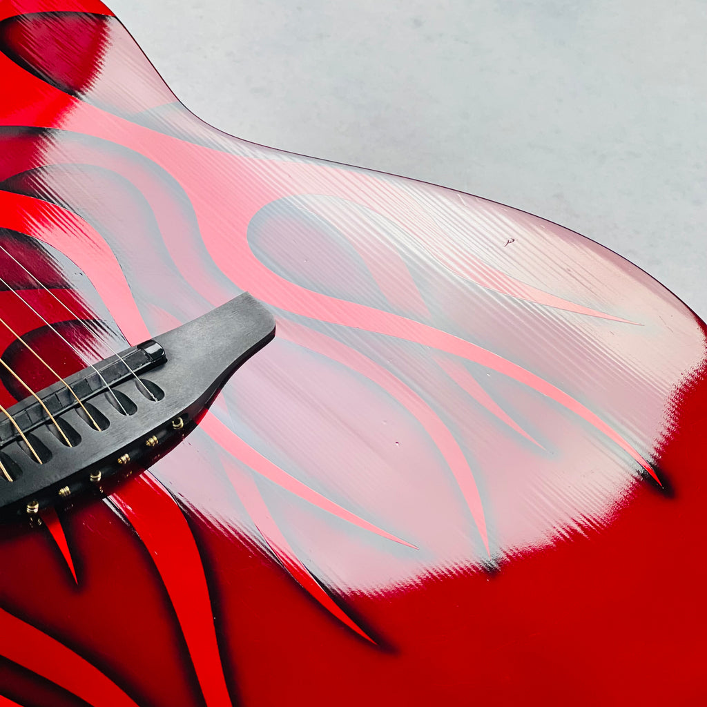 Ovation 1778T Elite - Candy Apple Red Hot Rod Flames - 8