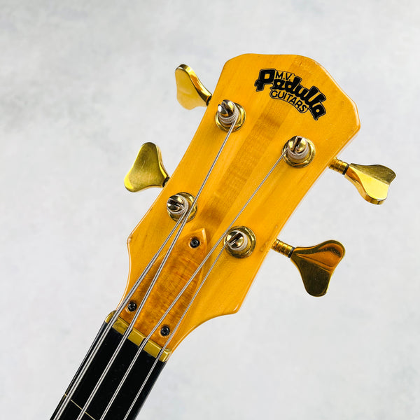 Pedulla Buzz Bass 4-String Fretless 1989 - Transparent Amber - 11