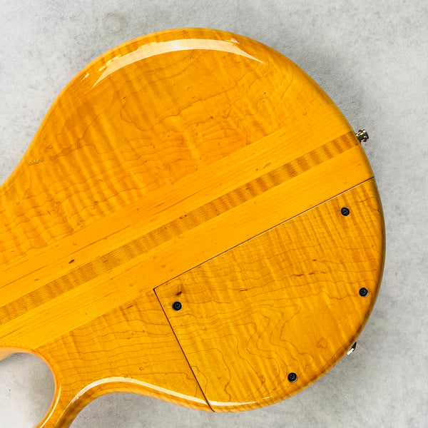 Pedulla Buzz Bass 4-String Fretless 1989 - Transparent Amber - 14