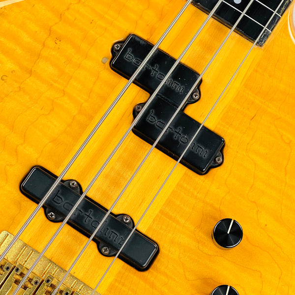 Pedulla Buzz Bass 4-String Fretless 1989 - Transparent Amber - 8
