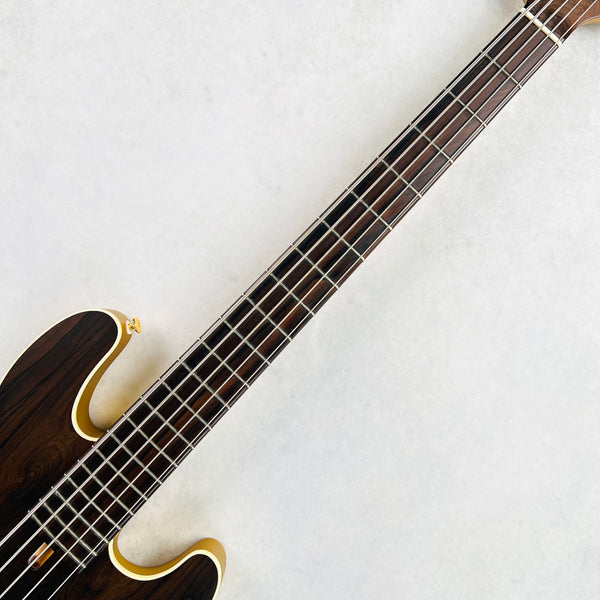 Pensa J-534 Ziricote Top Chambered 5-String Bass 2023 - Natural / Aztec Gold - 9