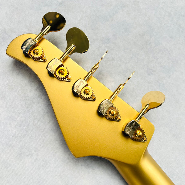 Pensa J-534 Ziricote Top Chambered 5-String Bass 2023 - Natural / Aztec Gold - 16