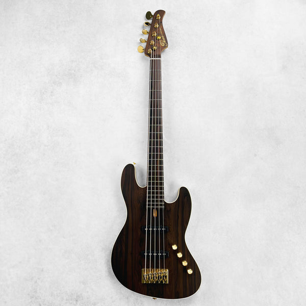 Pensa J-534 Ziricote Top Chambered 5-String Bass 2023 - Natural / Aztec Gold - 2