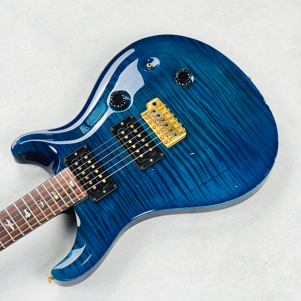 PRS Custom 24 10-Top Birds Brazilian Rosewood Gold Hardware 1990 - Royal Blue - 5