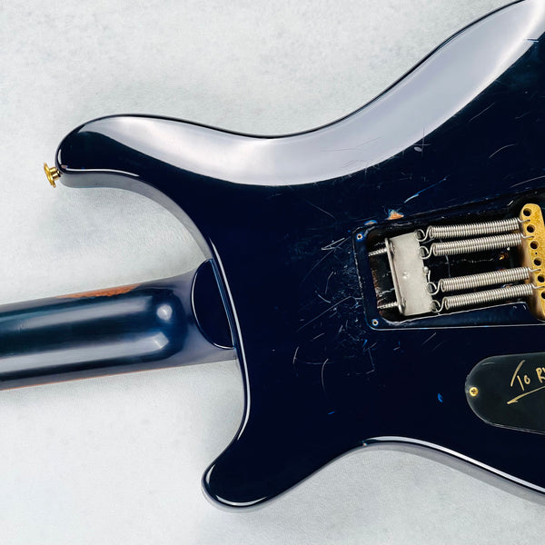 PRS Custom 24 10-Top Birds Brazilian Rosewood Gold Hardware 1990 - Royal Blue - 17