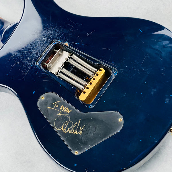 PRS Custom 24 10-Top Birds Brazilian Rosewood Gold Hardware 1990 - Royal Blue - 18