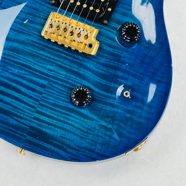 PRS Custom 24 10-Top Birds Brazilian Rosewood Gold Hardware 1990 - Royal Blue - 9