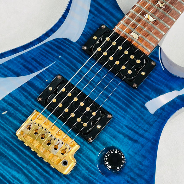 PRS Custom 24 10-Top Birds Brazilian Rosewood Gold Hardware 1990 - Royal Blue - 10