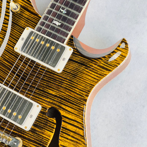 PRS McCarty 594 Hollowbody II 10-Top 2024 - Yellow Tiger - 9