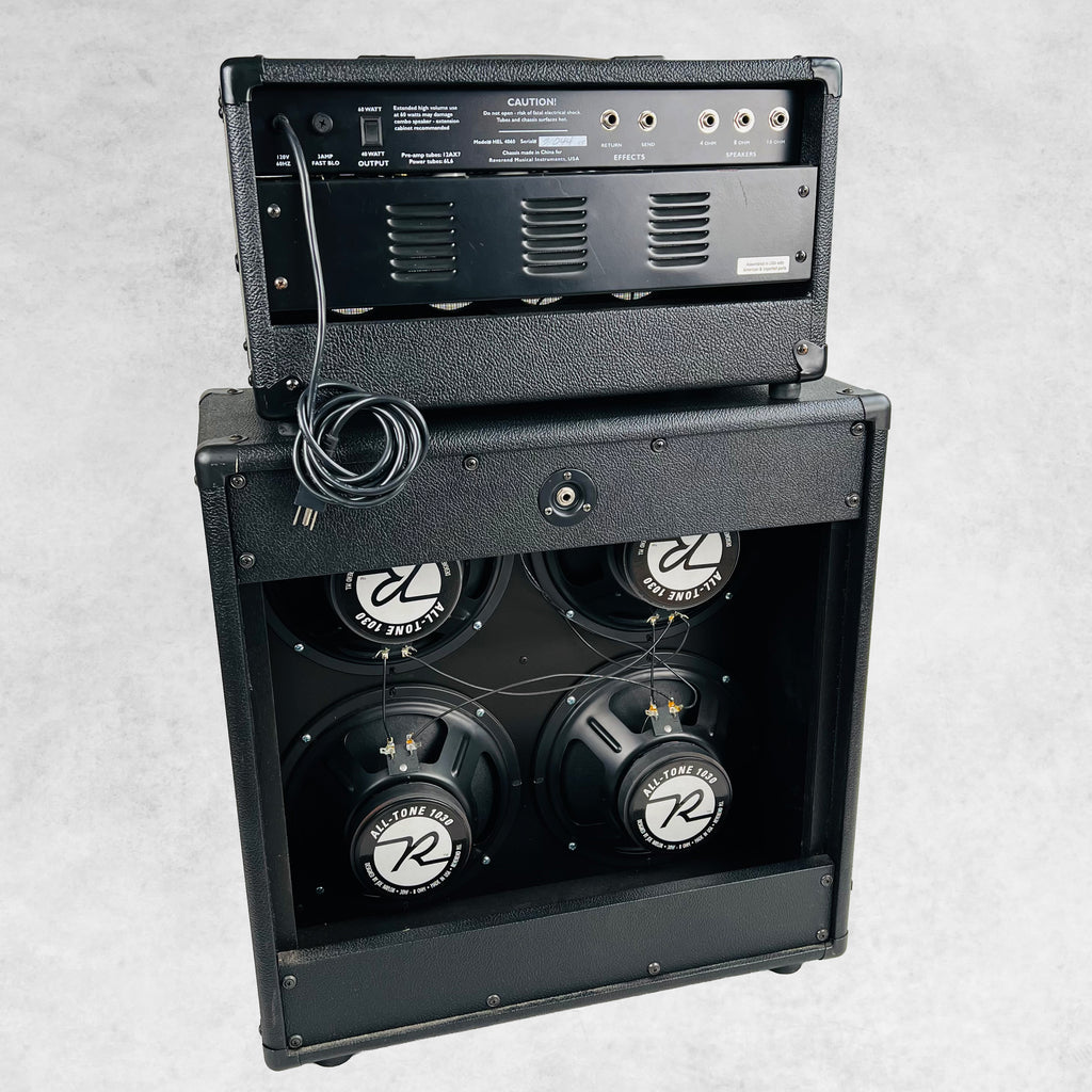 Reverend Hellhound 40/60 Head & 4x10" Cabinet Amplifier Stack 2001 - Black - 12