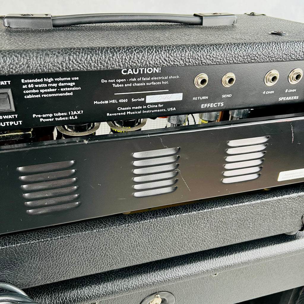 Reverend Hellhound 40/60 Head & 4x10" Cabinet Amplifier Stack 2001 - Black - 14