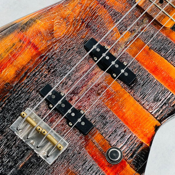 Rick Kelly Carmine Street Guitars NYC Bowery Pine Offset 4-String Bass 2025 - Natural - 7