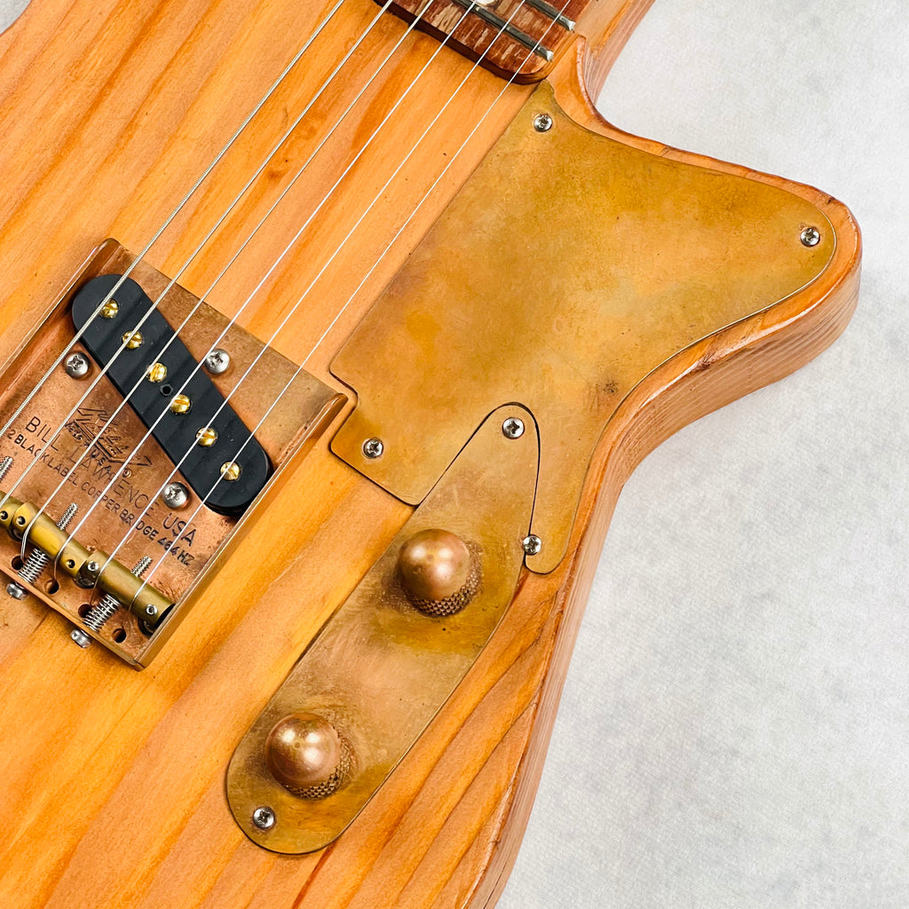 Rick Kelly Mini T-Style Bowery Pine Guitar 2021 - Natural - 5