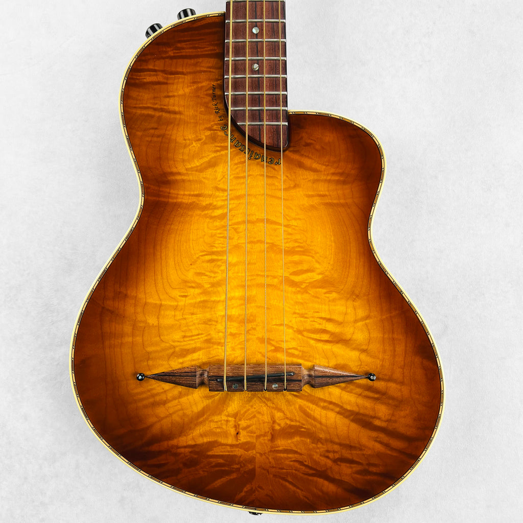 Rick Turner Renaissance 4-String Acoustic-Electric Piezo Bass Guitar - Sunburst - 1