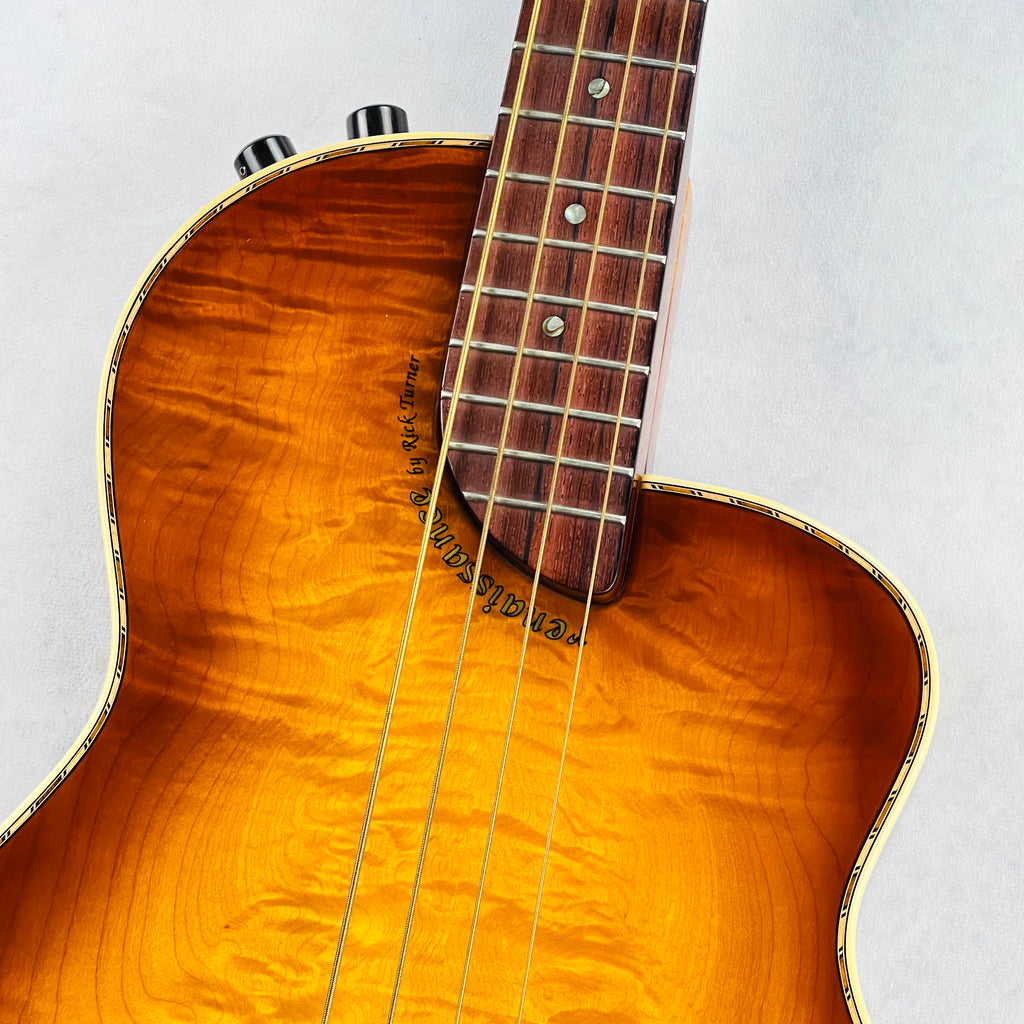 Rick Turner Renaissance 4-String Acoustic-Electric Piezo Bass Guitar - Sunburst - 3