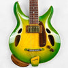 RT Custom Short Scale Hollow Body Guitar 2000s - Green Burst - 1