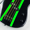 Sandberg California VS Lionel 30" Short Scale 4-String Bass 2024 - Cosmic Black & Green Neon Stripes - 5
