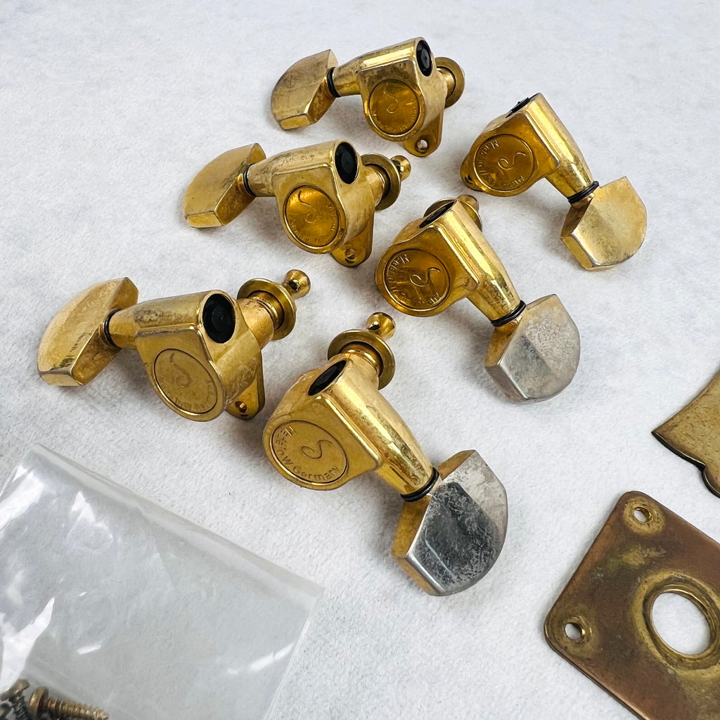 Randy Rhoads Les Paul Schaller Tuners & Brass Parts Upgrade Kit - 7