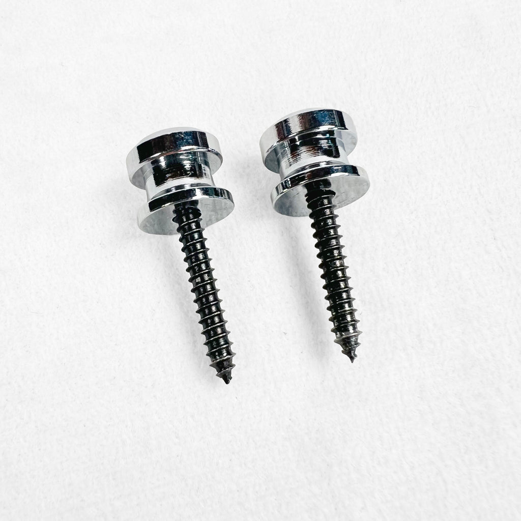 Schaller Strap Lock Button Set with Screws - Chrome - 1