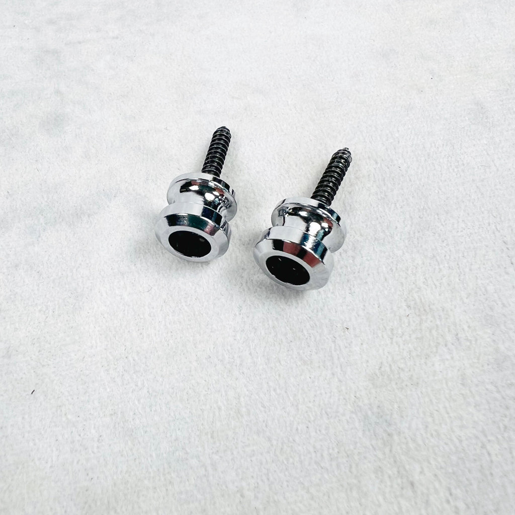 Schaller Strap Lock Button Set with Screws - Chrome - 2