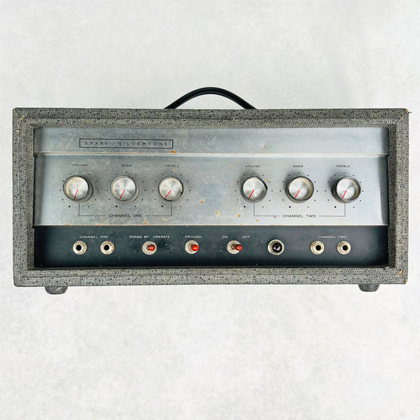 Sears Silvertone Model 1483 Amplifier Vintage Guitar Head 1965 - Gray - 1