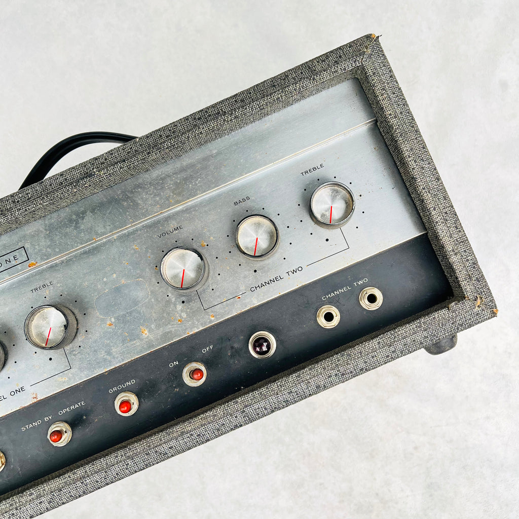 Sears Silvertone Model 1483 Amplifier Vintage Guitar Head 1965 - Gray - 3