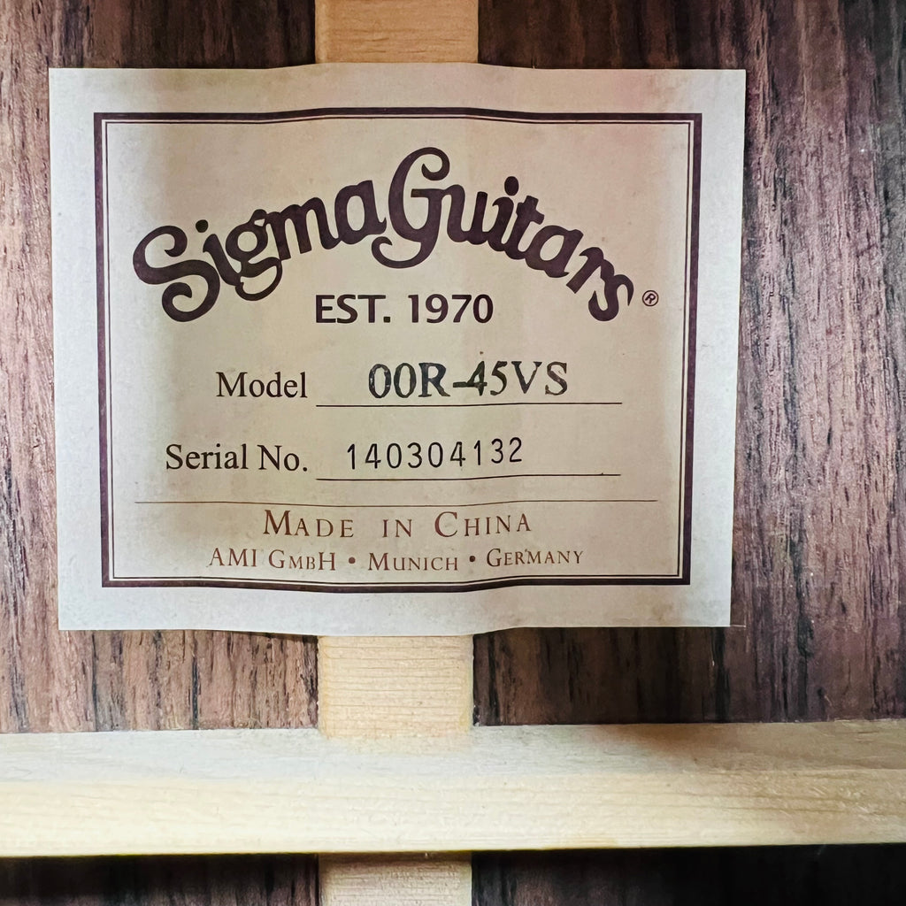 Sigma 00R-45VS Spruce & Rosewood 12-Fret Acoustic 2014 - Natural - 7