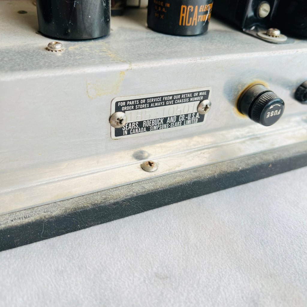Silvertone Model 1434 Medalist 2x12" Combo Amplifier 1960s - Black - 15