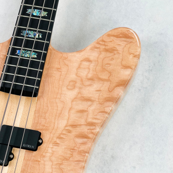 Spector 4X USA Quilt Maple 4-String Bass 2025 - Natural - 10