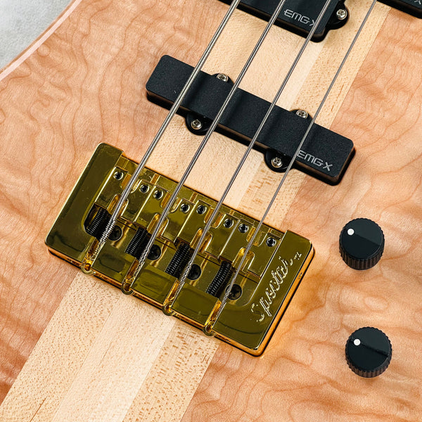 Spector 4X USA Quilt Maple 4-String Bass 2025 - Natural - 11