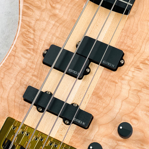 Spector 4X USA Quilt Maple 4-String Bass 2025 - Natural - 12