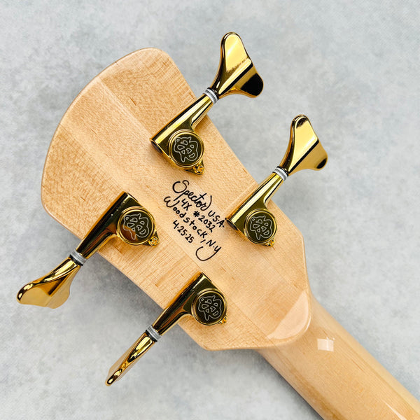 Spector 4X USA Quilt Maple 4-String Bass 2025 - Natural - 21