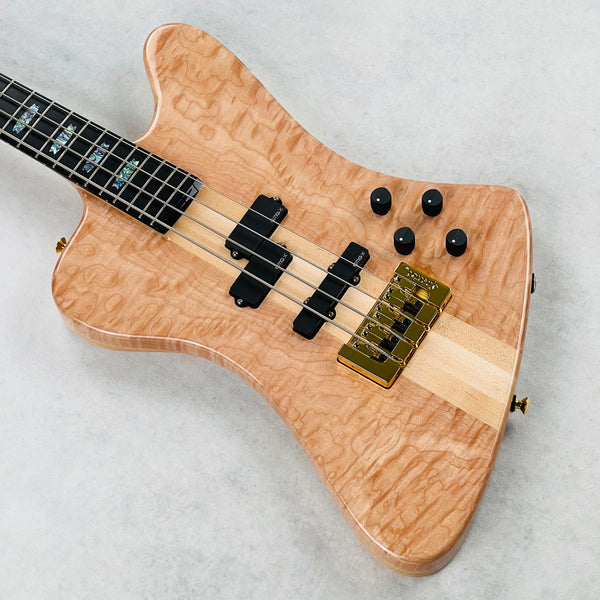 Spector 4X USA Quilt Maple 4-String Bass 2025 - Natural - 3