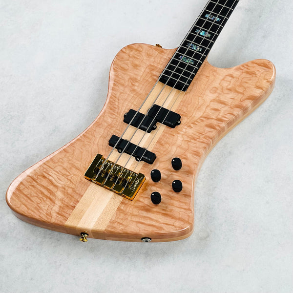 Spector 4X USA Quilt Maple 4-String Bass 2025 - Natural - 5