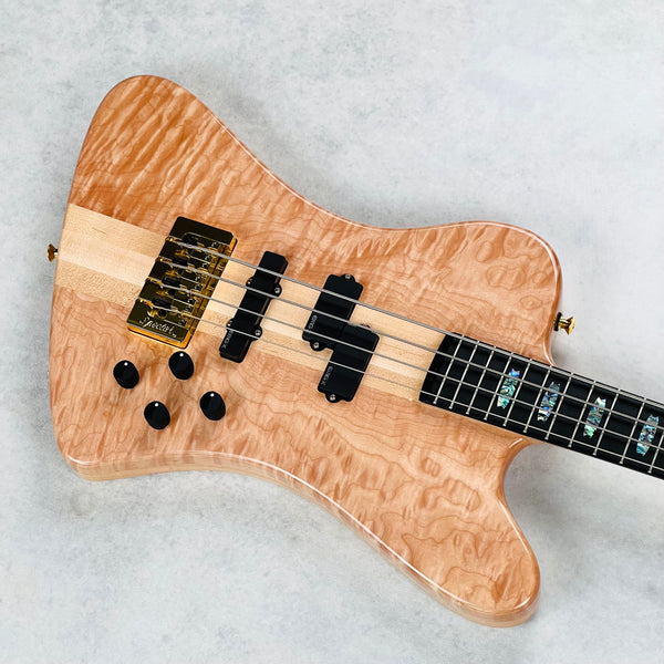 Spector 4X USA Quilt Maple 4-String Bass 2025 - Natural - 6