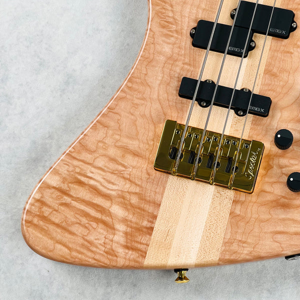 Spector 4X USA Quilt Maple 4-String Bass 2025 - Natural - 8