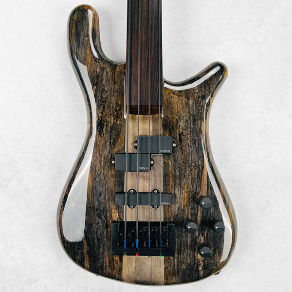 Spector USA NS-2 Spalted Maple Fretless 4-String Bass 2023 - Natural - 1