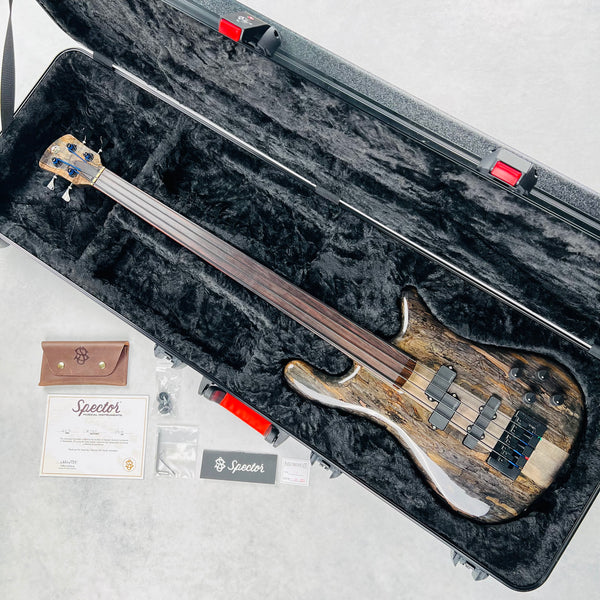 Spector USA NS-2 Spalted Maple Fretless 4-String Bass 2023 - Natural - 20